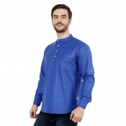 Mens U. Blue Short Kurta